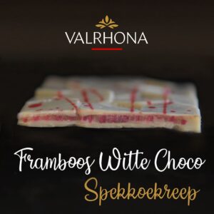 Spekkoekreep - framboos/witte chocolade
